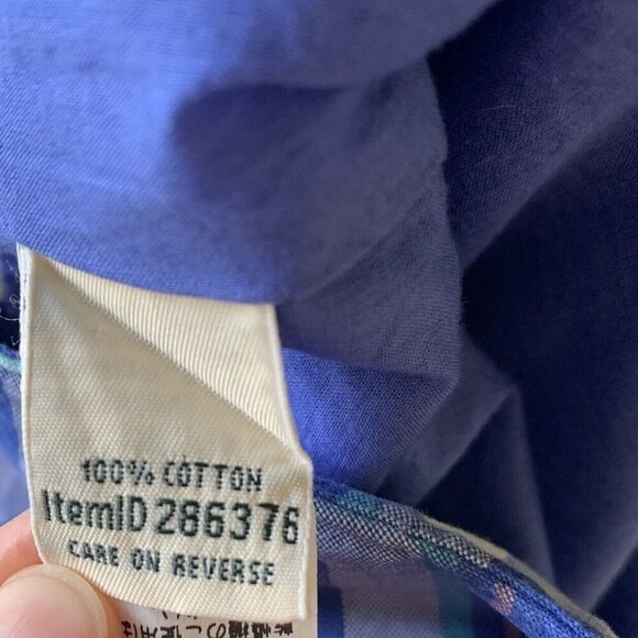 LL Bean Favorite Fit Womens 10 Petite Blue Plaid Lined Mini Skirt - Picture 8 of 9